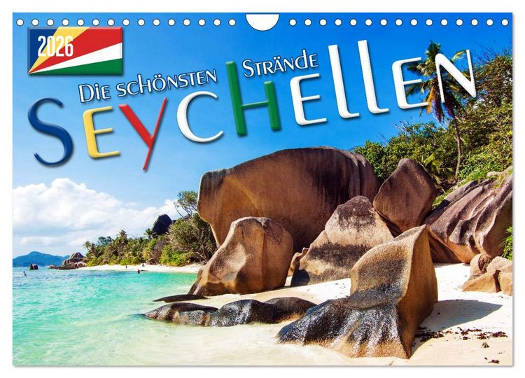 Produktbild: Seychellen - Die sch&ouml;nsten Str&auml;nde (Wandkalender 2026 DIN A4 quer), CALVENDO Monatskalender
