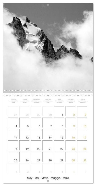 Produktbild: Paysages du Mont-Blanc (Calendrier mural carr&eacute; 2026 30x30 cm) Calendrier double avec une page pour vos prises de notes