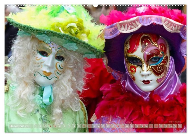 Produktbild: Magie der Masken (hochwertiger Premium Wandkalender 2027 DIN A2 quer), Kunstdruck in Hochglanz
