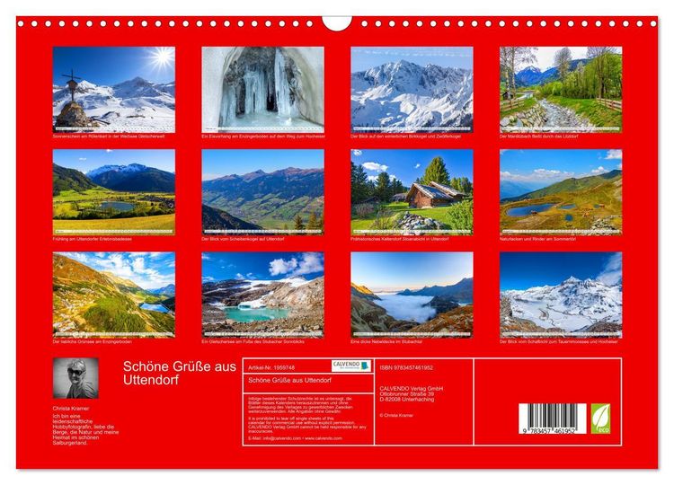 Produktbild: Sch&ouml;ne Gr&uuml;&szlig;e aus Uttendorf (Wandkalender 2026 DIN A3 quer), CALVENDO Monatskalender