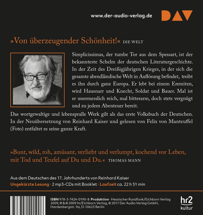 Produktbild: Der abenteuerliche Simplicissimus Deutsch