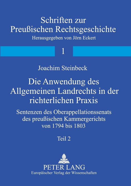 Produktbild: Die Anwendung des Allgemeinen Landrechts in der richterlichen Praxis