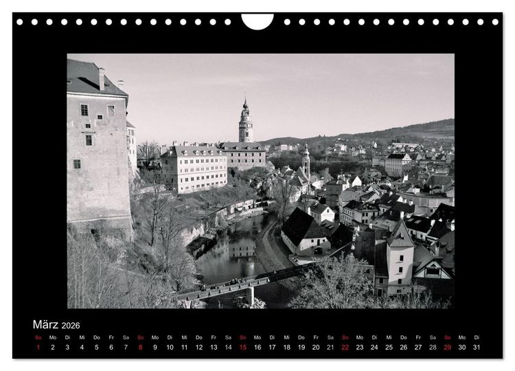 Produktbild: Sch&ouml;nheit an der Moldau - Cesky Krumlov (Wandkalender 2026 DIN A4 quer), CALVENDO Monatskalender