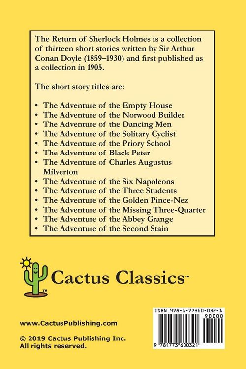 Produktbild: The Return of Sherlock Holmes (Cactus Classics Large Print)