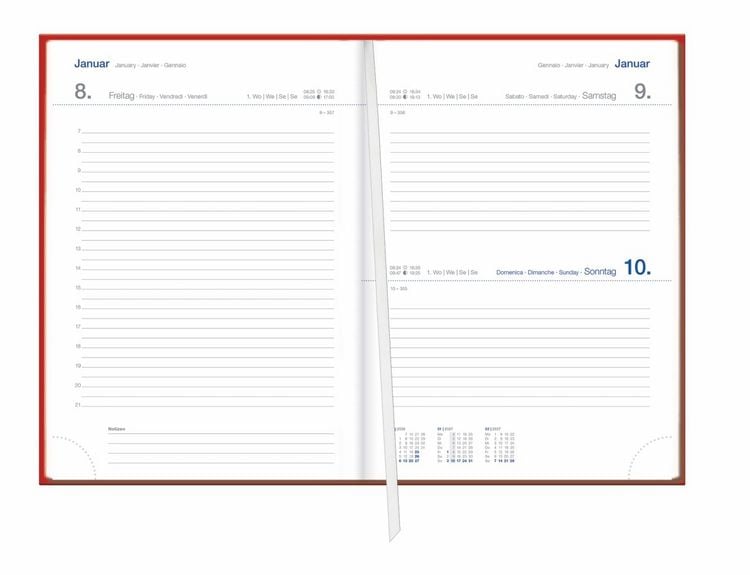 Produktbild: Tages-Cheftimer A5, rot 2027