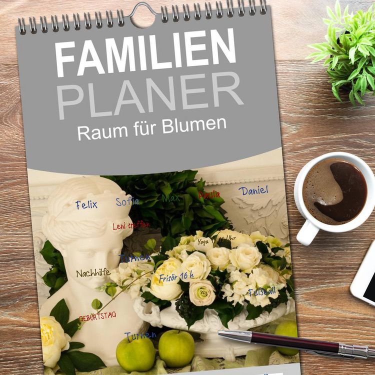 Produktbild: Familienplaner 2026 - Raum f&uuml;r Blumen mit 5 Spalten (Wandkalender, 21 x 45 cm) CALVENDO