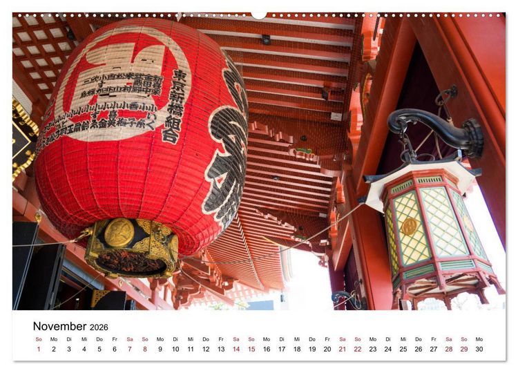 Produktbild: Tokio Kalender mit historischen Tempeln und Schreinen (Wandkalender 2026 DIN A2 quer), CALVENDO Monatskalender