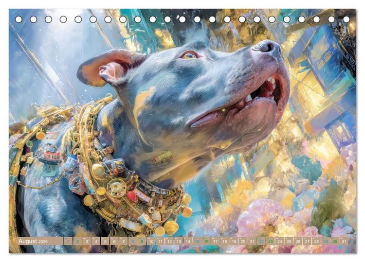 Produktbild: Punkerhunde - Witzige Illustrationen (Tischkalender 2026 DIN A5 quer), CALVENDO Monatskalender