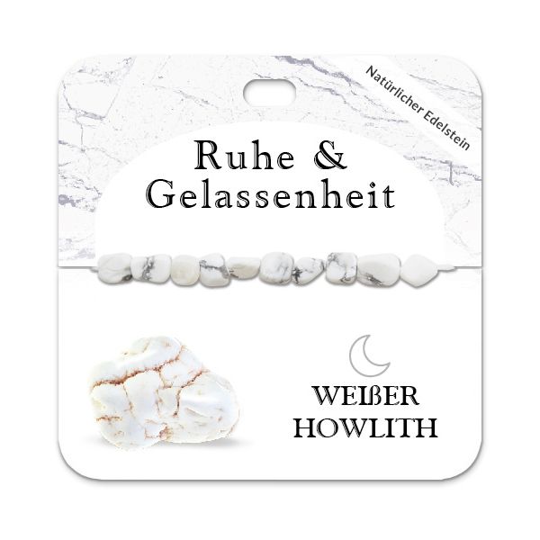 Produktbild: Wei&szlig;er Howlith Nugget Armband