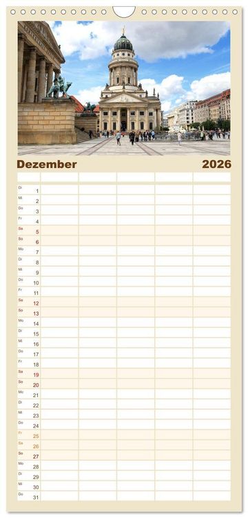 Produktbild: Familienplaner 2026 - In Berlins Mitte mit 5 Spalten (Wandkalender, 21 x 45 cm) CALVENDO