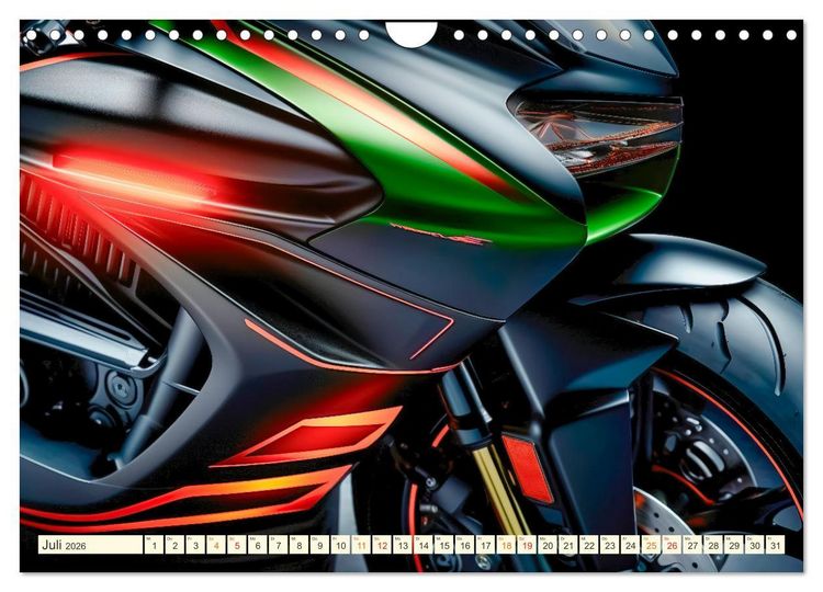 Produktbild: Blickpunkt Motorrad Sch&ouml;nheit im Design (Wandkalender 2026 DIN A4 quer), CALVENDO Monatskalender