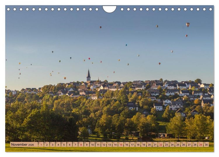 Produktbild: Montgolfiade der Ballone im Sauerland (Wandkalender 2026 DIN A4 quer), CALVENDO Monatskalender