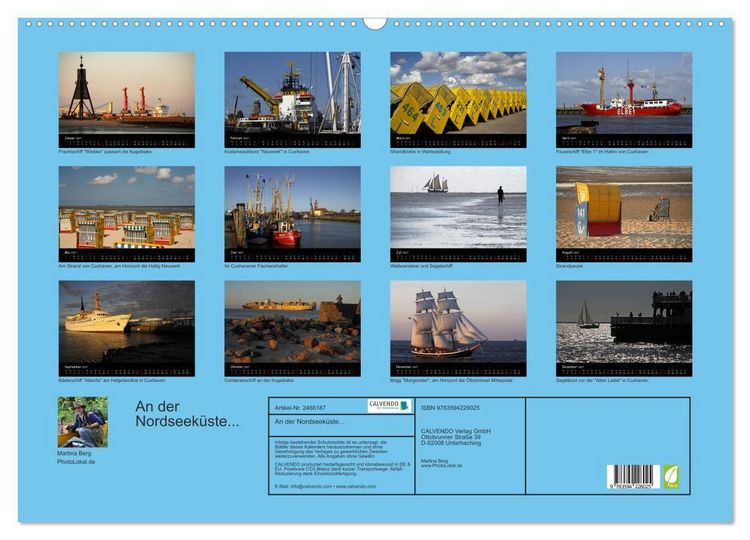 Produktbild: An der Nordseek&uuml;ste... (Wandkalender 2027 DIN A2 quer), CALVENDO Monatskalender