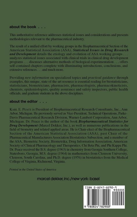 Produktbild: Statistical Issues in Drug Research and Development