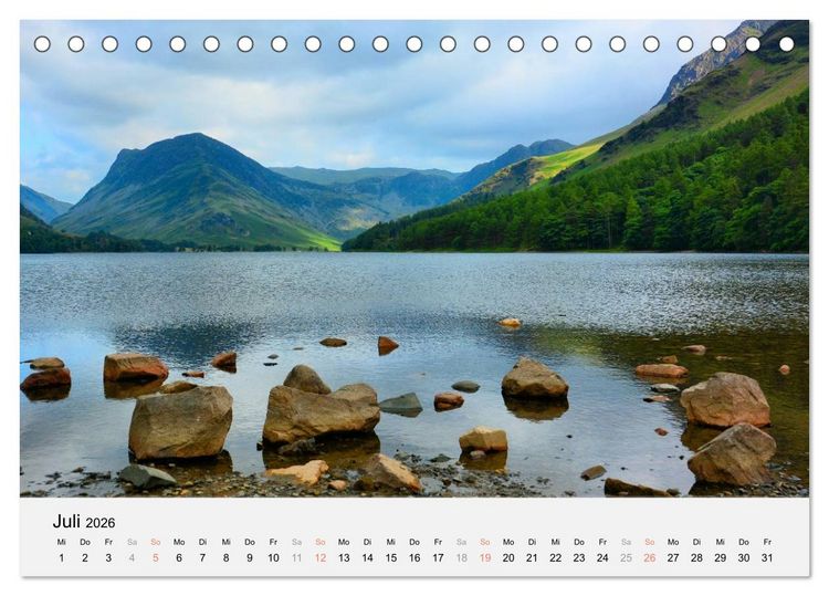 Produktbild: Sommer im Lake District (Tischkalender 2026 DIN A5 quer), CALVENDO Monatskalender