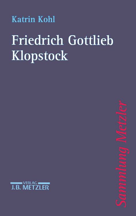 Produktbild: Friedrich Gottlieb Klopstock