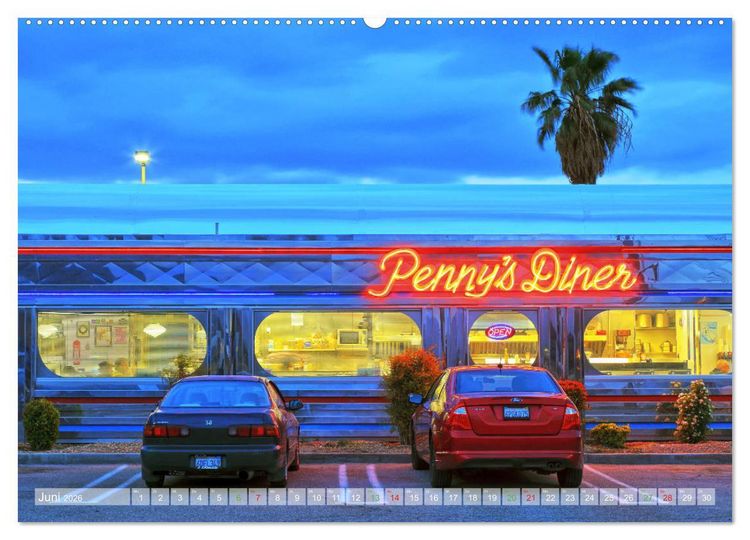 Produktbild: American Diner - es gibt sie noch (Wandkalender 2026 DIN A2 quer), CALVENDO Monatskalender