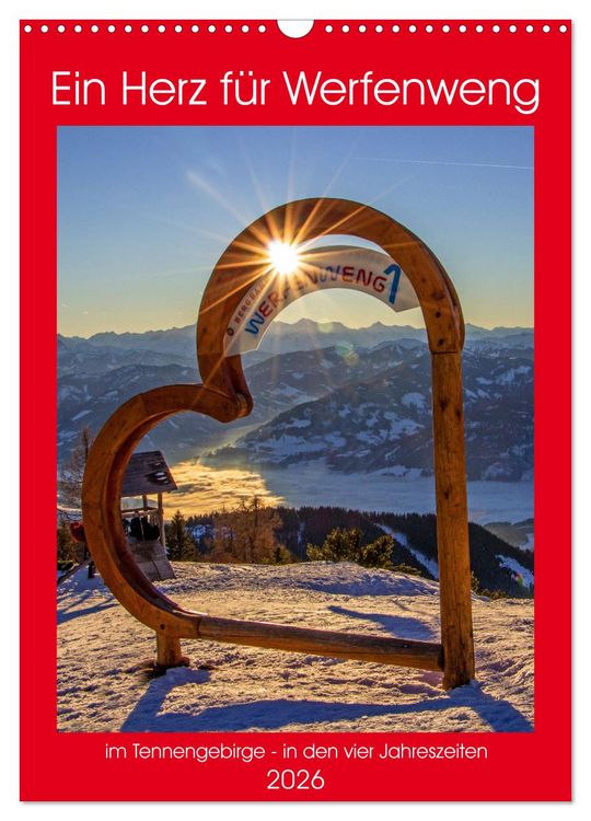 Produktbild: Ein Herz f&uuml;r Werfenweng (Wandkalender 2026 DIN A3 hoch), CALVENDO Monatskalender