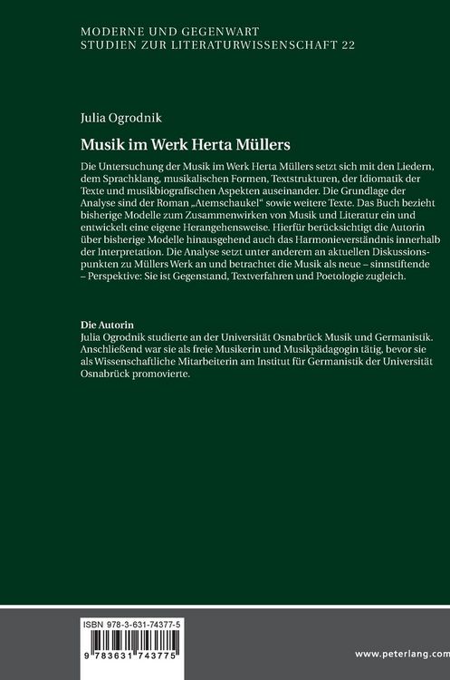 Produktbild: Musik im Werk Herta M&uuml;llers