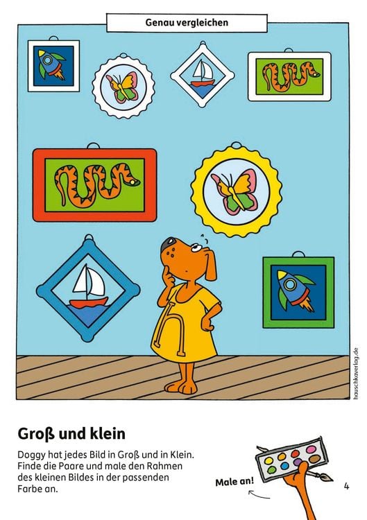 Produktbild: Kindergartenblock ab 4 Jahre – Rätsel-Spaß, Konzentration und Logik