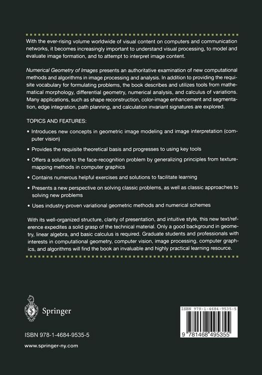 Produktbild: Numerical Geometry of Images