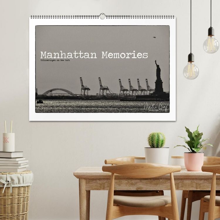 Produktbild: Manhattan Memories - Erinnerungen an New York (Wandkalender 2027 DIN A2 quer), CALVENDO Monatskalender