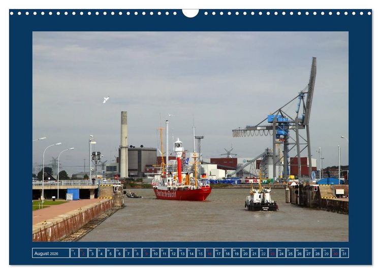 Produktbild: Feuerschiffe - Borkum Riff - Elbe 1 - Deutsche Bucht (Wandkalender 2026 DIN A3 quer), CALVENDO Monatskalender