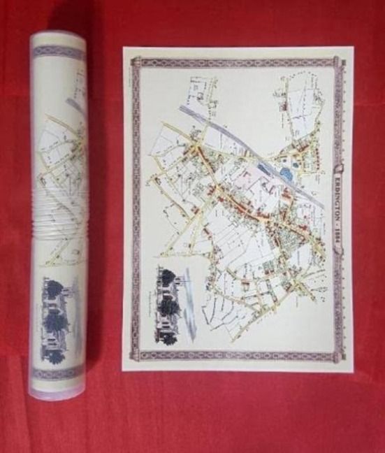 Produktbild: Erdington Village 1884 - Old Map Supplied Rolled in a Clear Two Part Presentation Tube - Print Size 45cm x 32cm