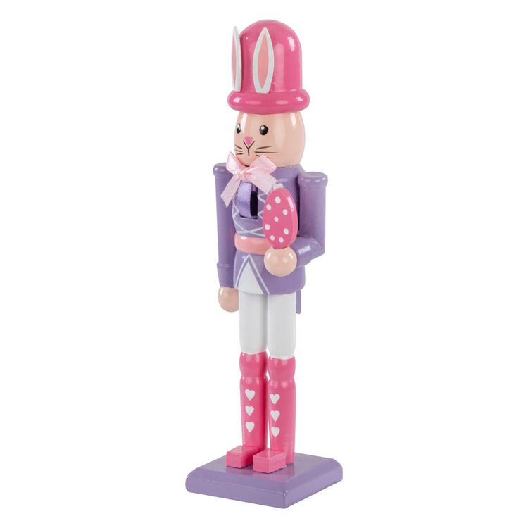 Produktbild: Idena Deko Osterhase Nussknacker Holz lila 18cm
