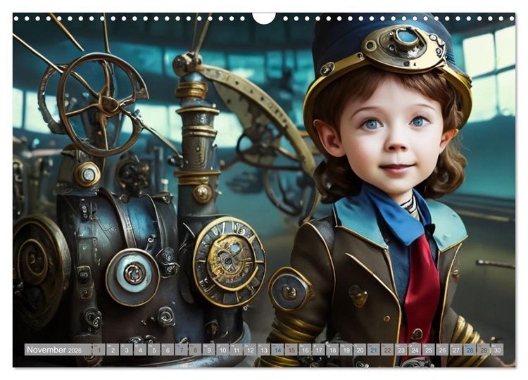 Produktbild: Starke Jungen - Steampunk Welten (Wandkalender 2026 DIN A3 quer), CALVENDO Monatskalender