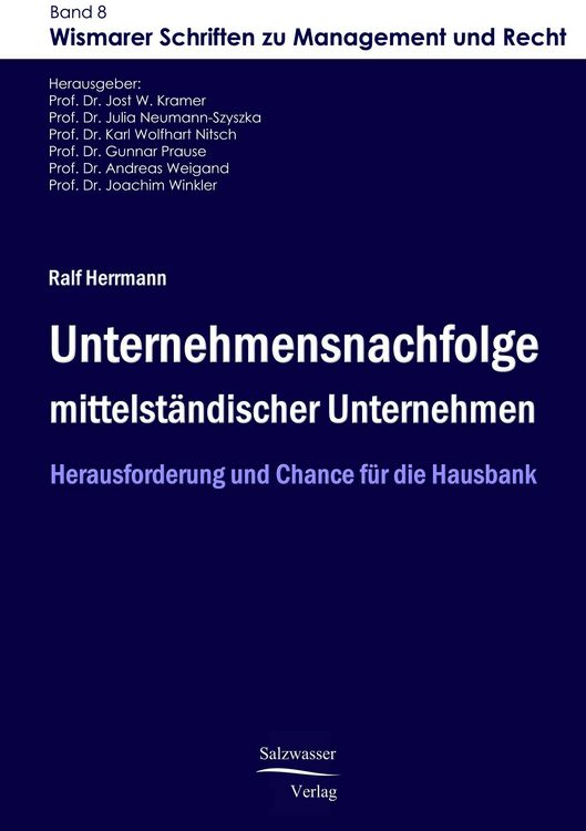 Produktbild: Unternehmensnachfolge mittelst&auml;ndischer Unternehmen
