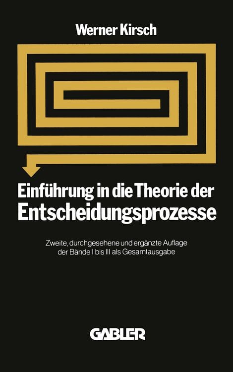 Produktbild: Einf&uuml;hrung in die Theorie der Entscheidungsprozesse