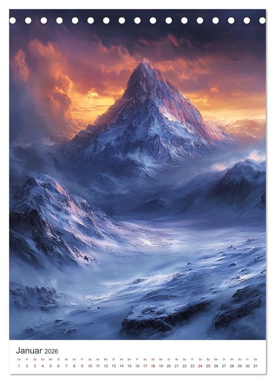 Produktbild: Midgard - Mythische Landschaften des Nordens (Tischkalender 2026 DIN A5 hoch), CALVENDO Monatskalender
