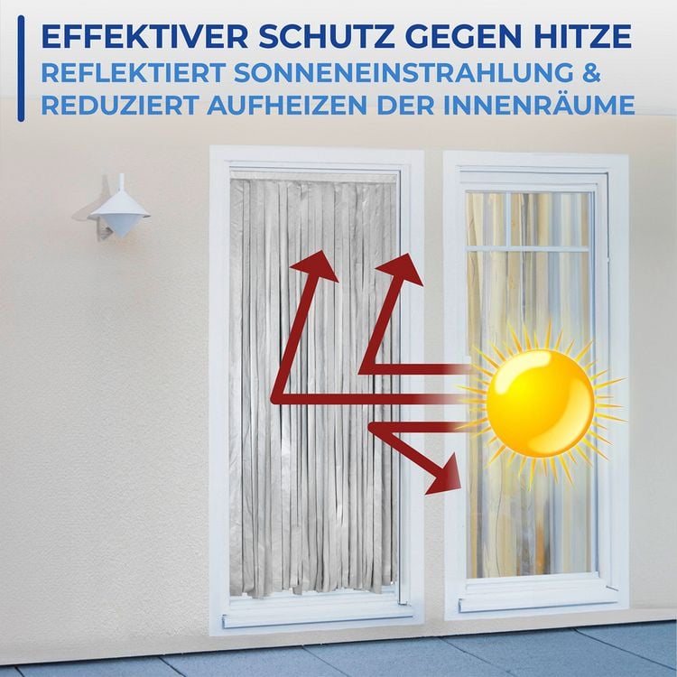 Produktbild: T&uuml;rvorhang Thermo 2in1, reduziert Aufheizen von Innenr&auml;umen