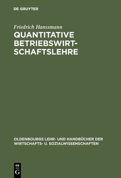 Produktbild: Quantitative Betriebswirtschaftslehre