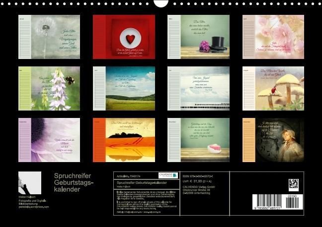 Produktbild: Spruchreifer Geburtstagskalender (Wandkalender immerw&auml;hrend DIN A3 quer)