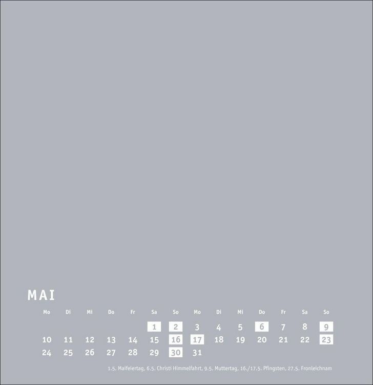 Produktbild: Premium-Bastelkalender silbergrau gro&szlig; 2027