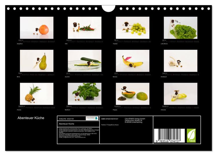 Produktbild: Abenteuer K&uuml;che (Wandkalender 2026 DIN A4 quer), CALVENDO Monatskalender