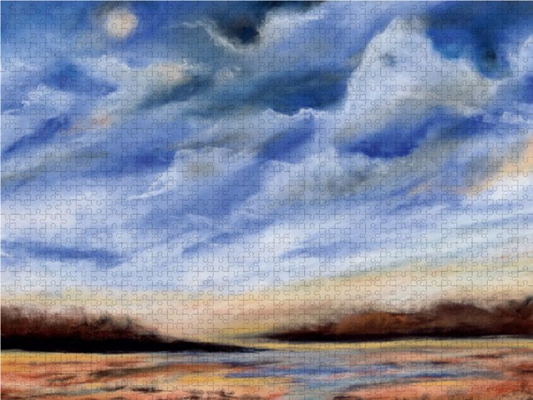 Produktbild: CALVENDO Puzzle Himmel &uuml;ber dem Moor 1000 Teile Lege-Gr&ouml;&szlig;e 64 x 48 cm Foto-Puzzle Bild von Jitka Krause