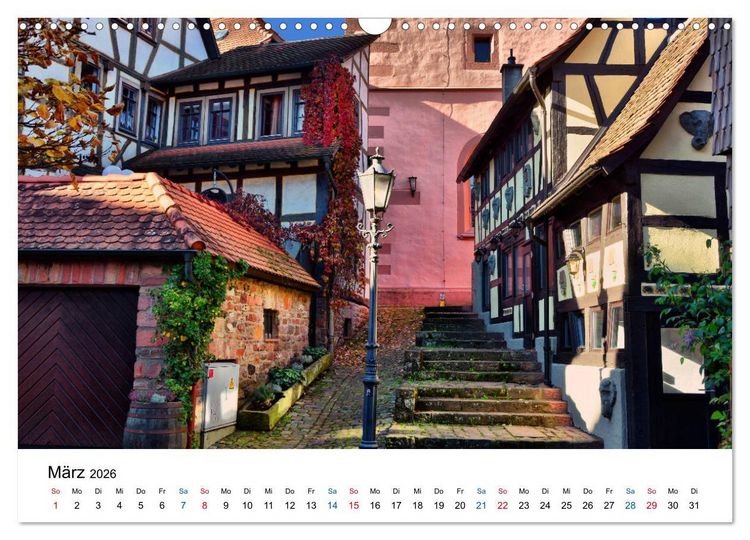 Produktbild: Michelstadt - Fachwerkromantik im Odenwald (Wandkalender 2026 DIN A3 quer), CALVENDO Monatskalender