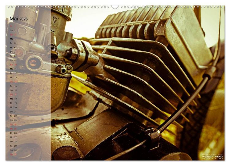 Produktbild: Simson S51 (hochwertiger Premium Wandkalender 2026 DIN A2 quer), Kunstdruck in Hochglanz