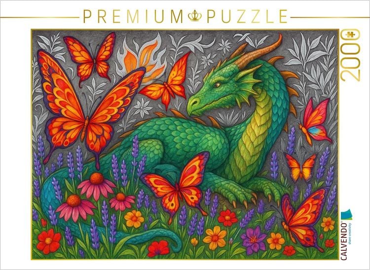 Produktbild: CALVENDO Puzzle Lindwurm und Feuerfalter | 2000 Teile Lege-Gr&ouml;&szlig;e 90x67cm Foto-Puzzle f&uuml;r gl&uuml;ckliche Stunden