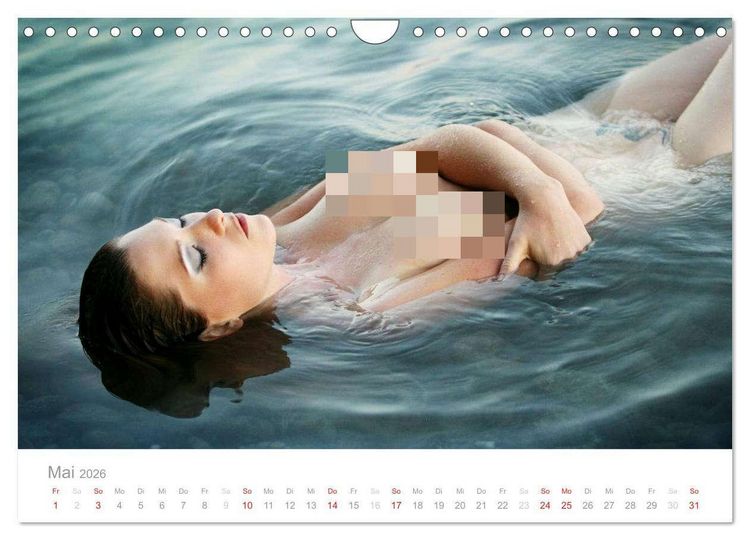Produktbild: Wasser und Nymphen - Akt am Wasser (Wandkalender 2026 DIN A4 quer), CALVENDO Monatskalender