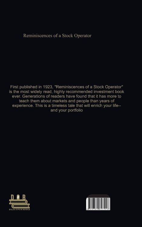 Produktbild: Reminiscences of a Stock Operator