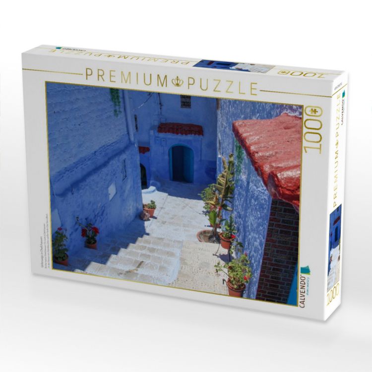 Produktbild: CALVENDO Puzzle Unterwegs in Chefchaouen | 1000 Teile Lege-Gr&ouml;&szlig;e 64x48cm Foto-Puzzle f&uuml;r gl&uuml;ckliche Stunden