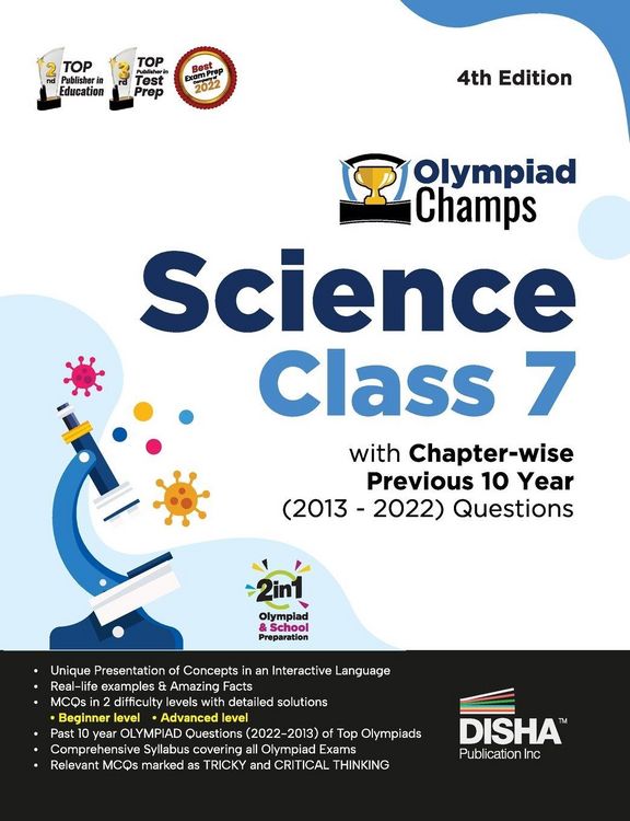 Produktbild: Olympiad Champs Science Class 7 with Chapter-wise Previous 10 Year (2013 - 2022) Questions 4th Edition | Complete Prep Guide with Theory, PYQs, Past &
