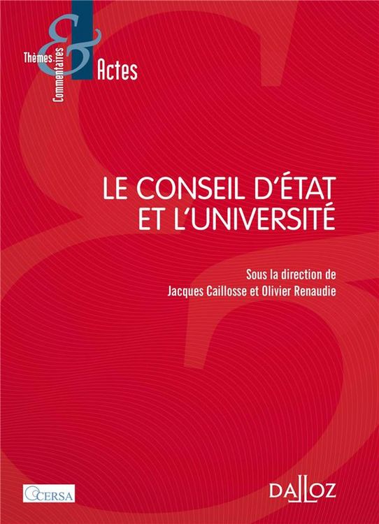 Produktbild: Le Conseil D'Etat et l'Universite