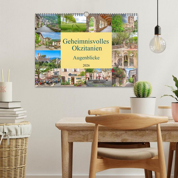 Produktbild: Geheimnisvolles Okzitanien. Augenblicke (Wandkalender 2026 DIN A3 quer), CALVENDO Monatskalender