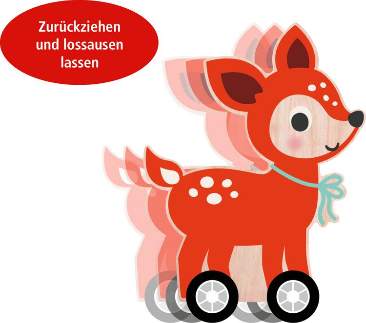Produktbild: R&uuml;ckzieh-Tier - Wintertiere im Weihnachtswald, sort.i.D.