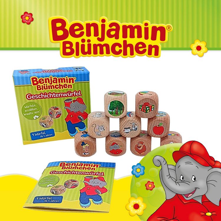 Produktbild: Geschichtenw&uuml;rfel mit Benjamin Bl&uuml;mchen